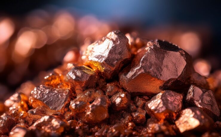 Copper,Ore,,Macro,Photography,,Ore,Extraction,Mine,,Metal,Used,In